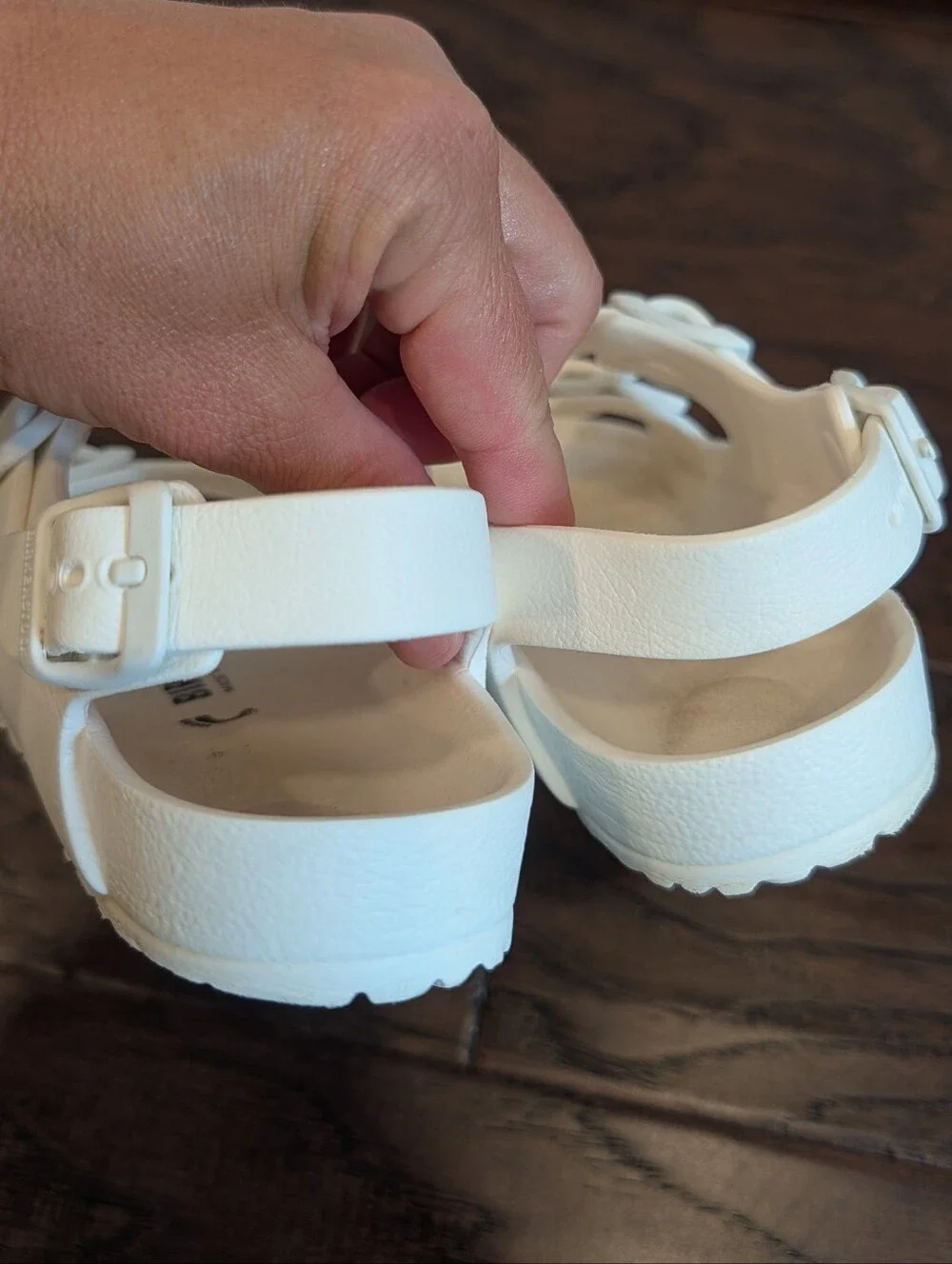 BIRKENSTOCK Kids' White Two-Strap Sandals Size 13